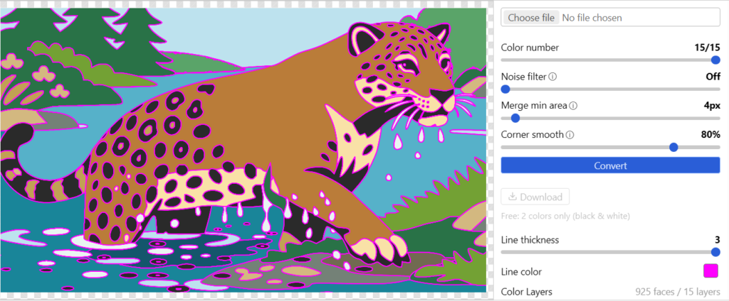 Tracepen image to vector web app